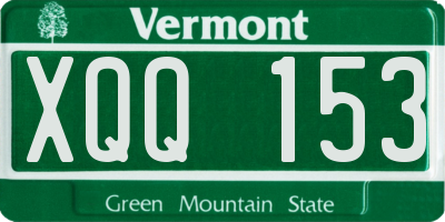 VT license plate XQQ153