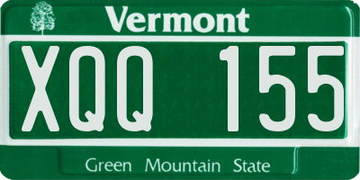 VT license plate XQQ155