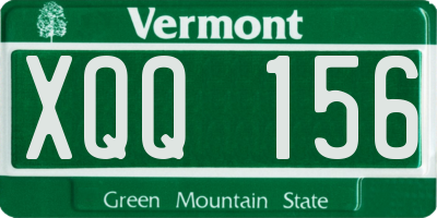 VT license plate XQQ156
