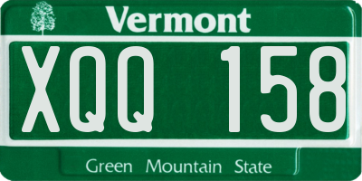 VT license plate XQQ158