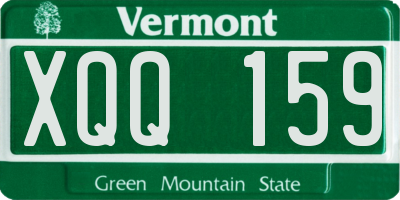 VT license plate XQQ159