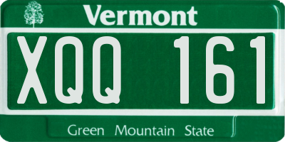 VT license plate XQQ161