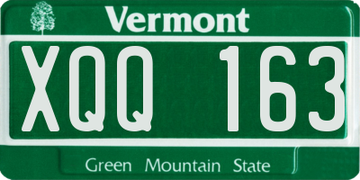 VT license plate XQQ163