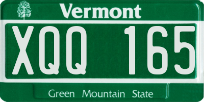 VT license plate XQQ165