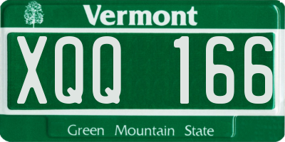 VT license plate XQQ166