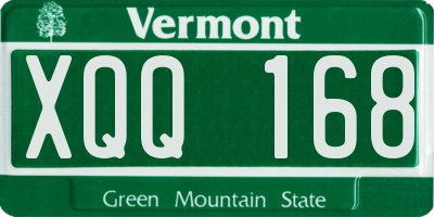 VT license plate XQQ168