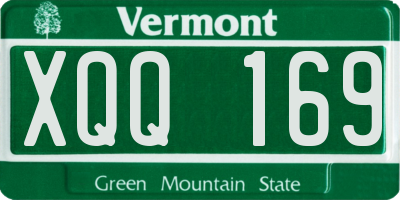 VT license plate XQQ169