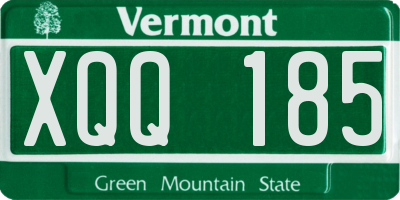 VT license plate XQQ185