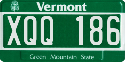 VT license plate XQQ186