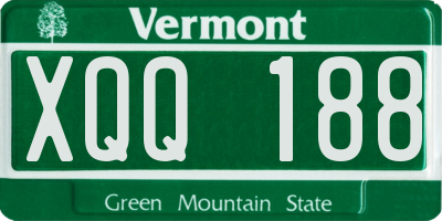 VT license plate XQQ188