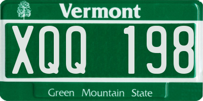 VT license plate XQQ198