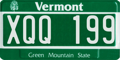 VT license plate XQQ199