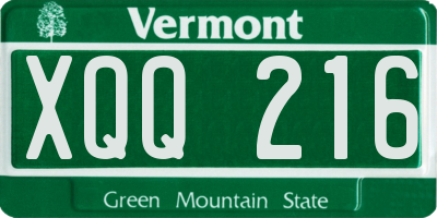 VT license plate XQQ216