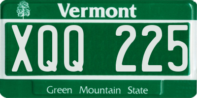 VT license plate XQQ225