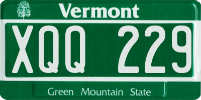 VT license plate XQQ229