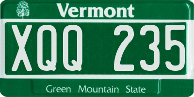 VT license plate XQQ235