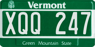 VT license plate XQQ247