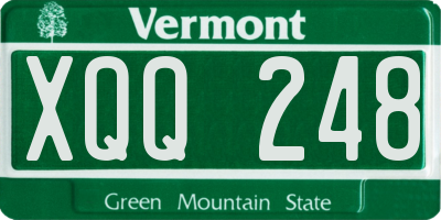 VT license plate XQQ248