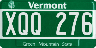 VT license plate XQQ276
