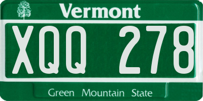 VT license plate XQQ278