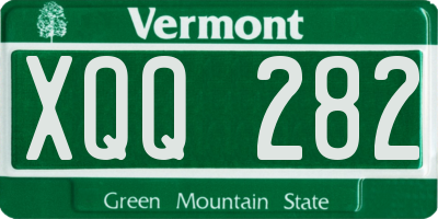 VT license plate XQQ282