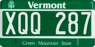 VT license plate XQQ287