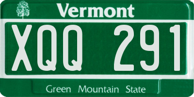 VT license plate XQQ291