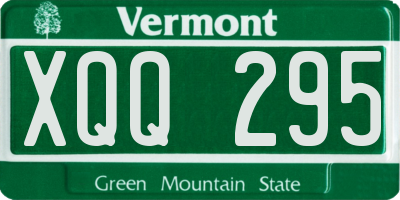 VT license plate XQQ295