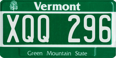 VT license plate XQQ296