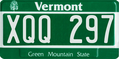 VT license plate XQQ297
