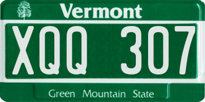 VT license plate XQQ307