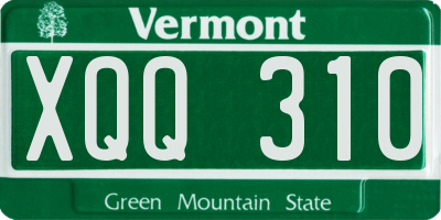 VT license plate XQQ310