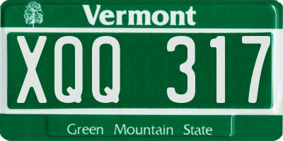VT license plate XQQ317