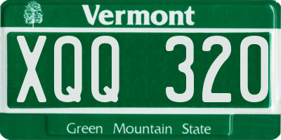 VT license plate XQQ320