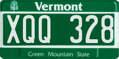 VT license plate XQQ328