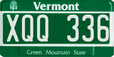 VT license plate XQQ336