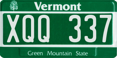VT license plate XQQ337