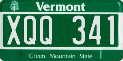 VT license plate XQQ341