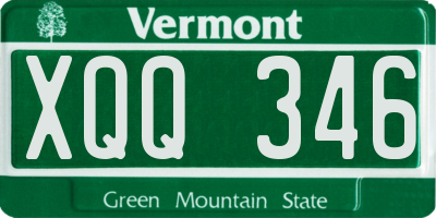 VT license plate XQQ346