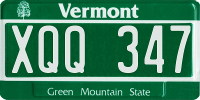 VT license plate XQQ347