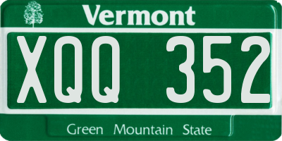 VT license plate XQQ352