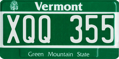 VT license plate XQQ355