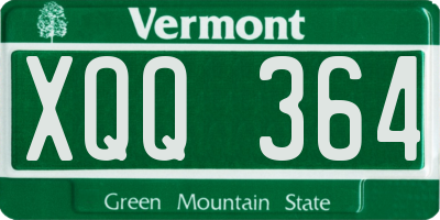 VT license plate XQQ364