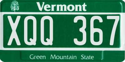 VT license plate XQQ367