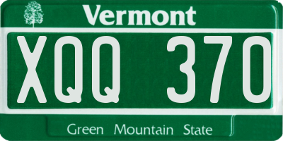 VT license plate XQQ370