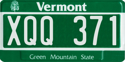 VT license plate XQQ371