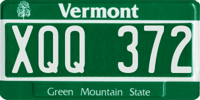 VT license plate XQQ372