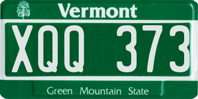 VT license plate XQQ373