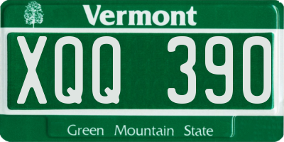 VT license plate XQQ390