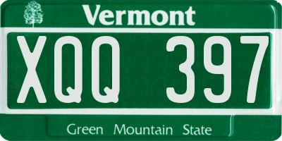 VT license plate XQQ397